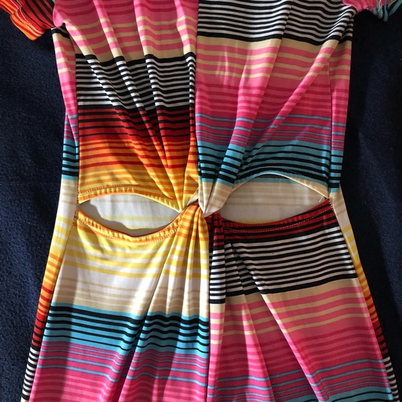 Striped Multicolored Bodycon  Dress - Picture 5 of 9